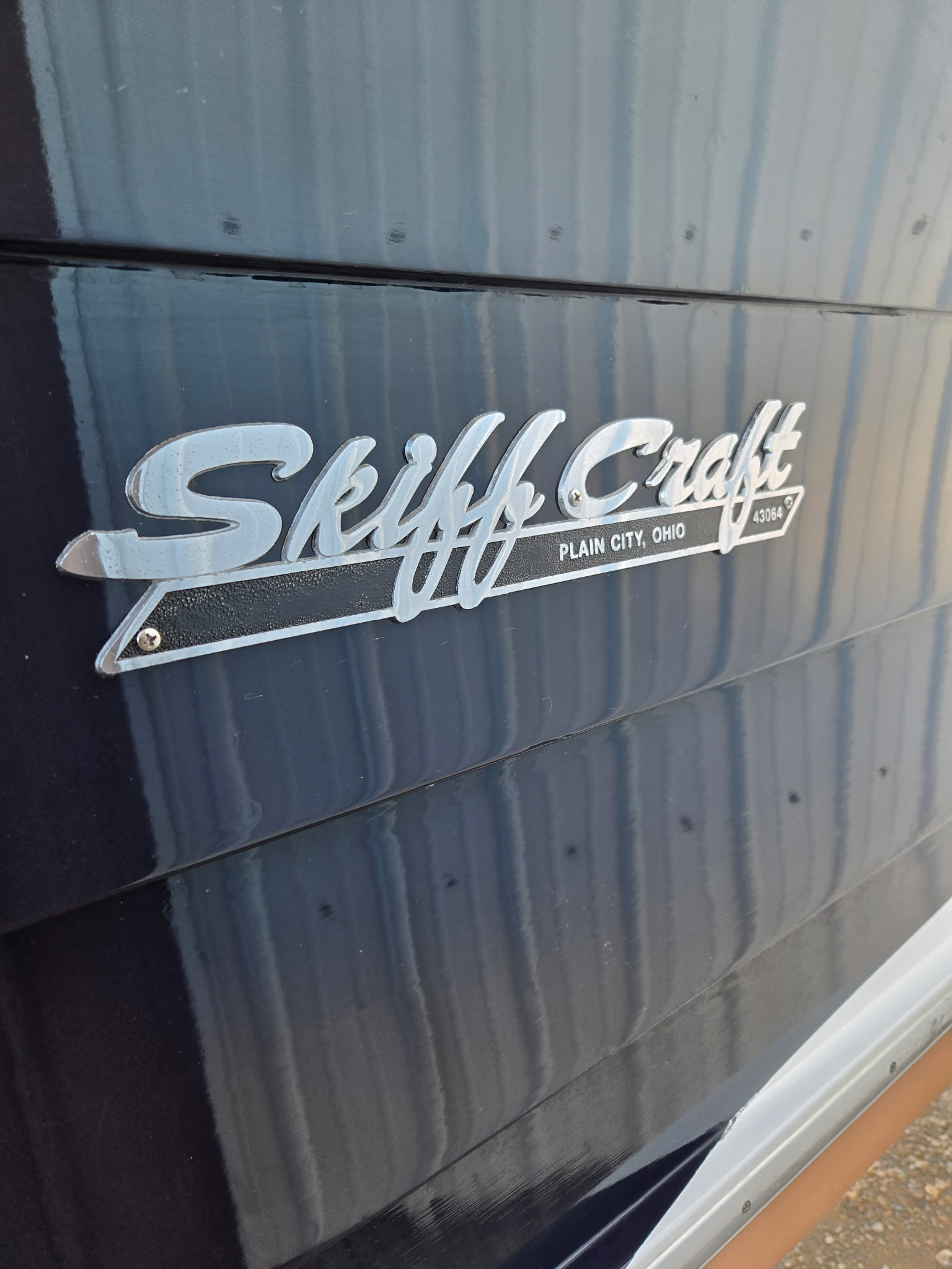 Original Skiff Craft badge — Plain City, Ohio. Hand-built since 1904.